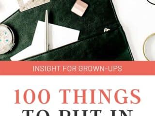 100 things to put in your purse
