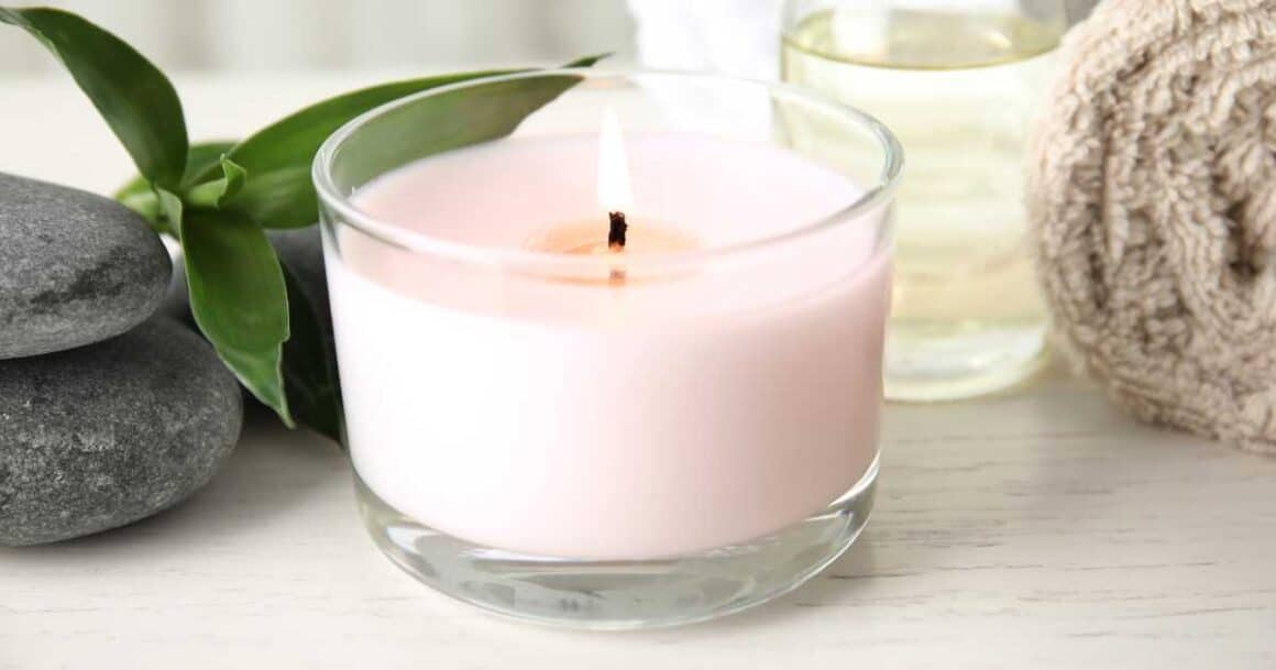 burning a candle for self-care