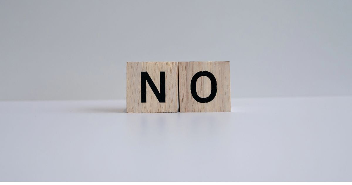 no is a complete sentence